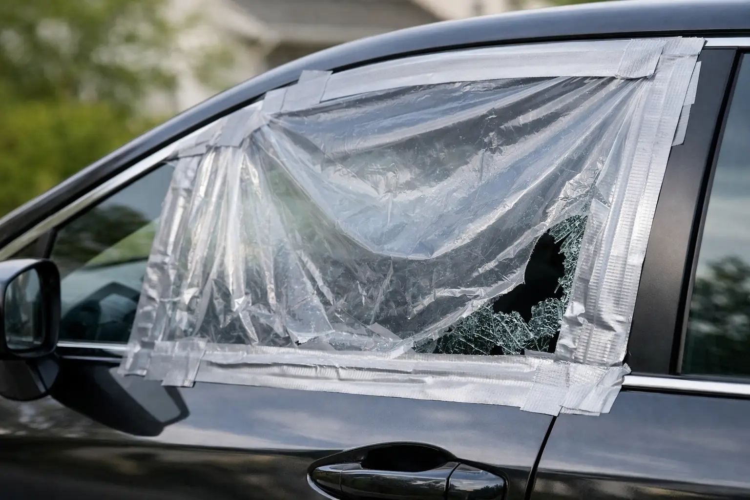 Broken Window Temporary Cover That Works